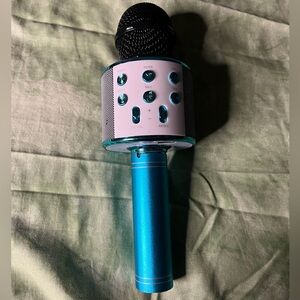 Blue Metallic Karaoke Microphone